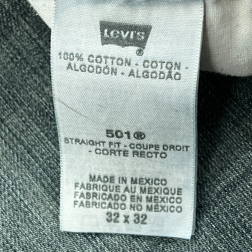 Levis 501 Jeans Men's 32x32 Blue Dark Wash Denim Button Fly Straight Leg Red Tab